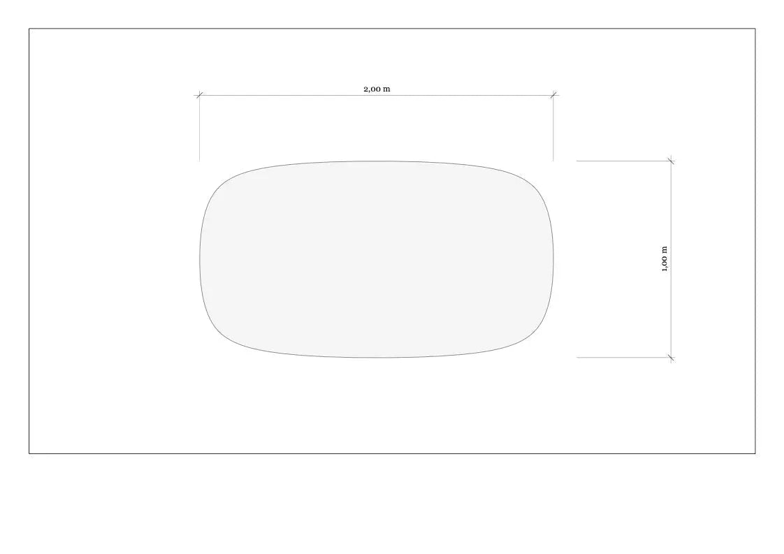 Rectangular rounded Shape- Table salle-à-manger en MORTEX® The Concrete Table Co.