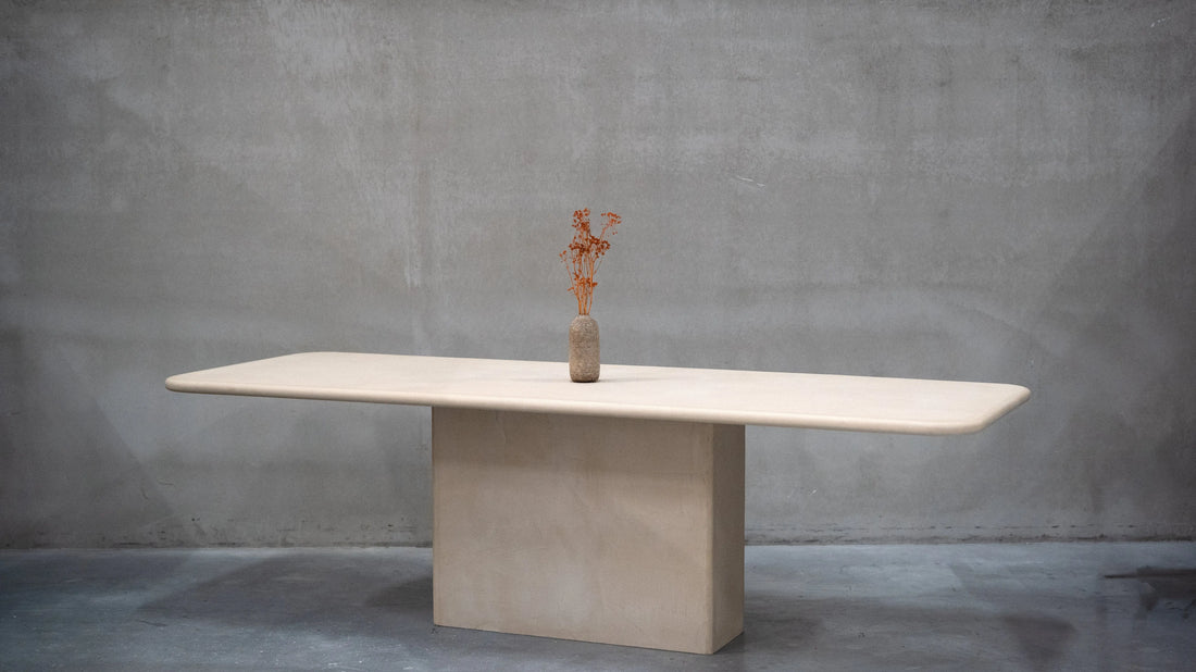 Kanso - Table à manger rectangulaire en béton ciré (MORTEX®) The Concrete Table Co.