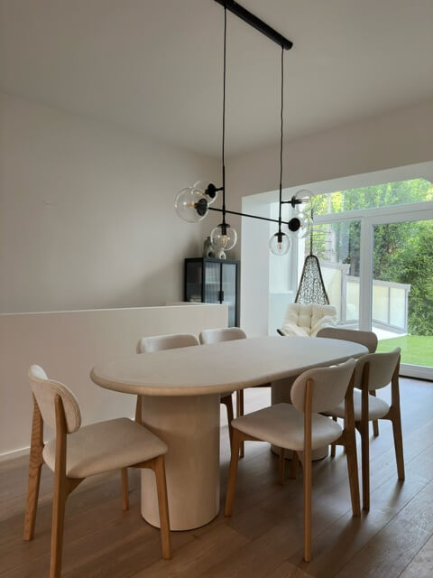 Ovella - Table à manger ovale en béton ciré (MORTEX®) The Concrete Table Co.