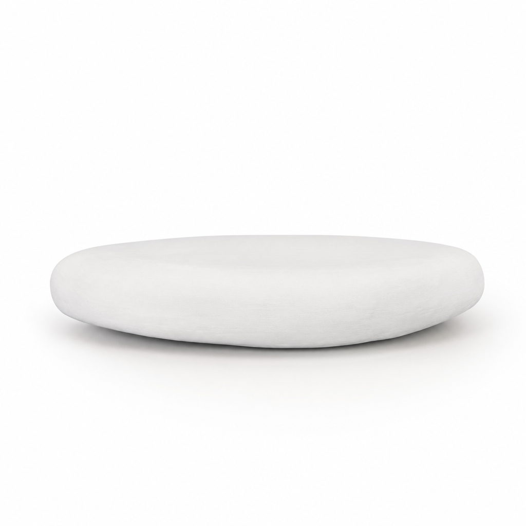Monaco, table basse en béton ciré MORTEX®, vue studio sur fond blanc