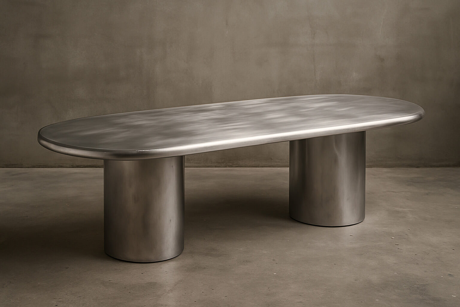 Table sculpturale haut de gamme en acier inoxydable, collection Artelior®